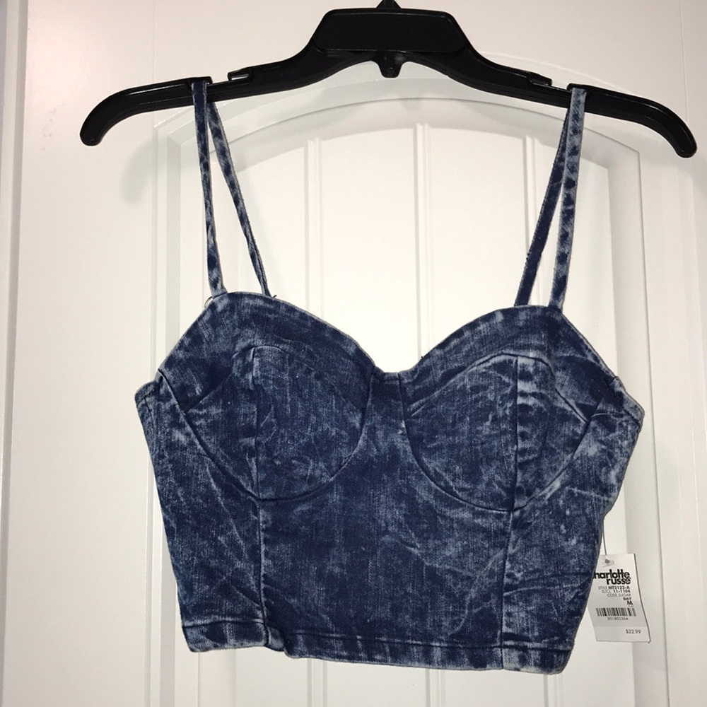 SOLD Denim crop top